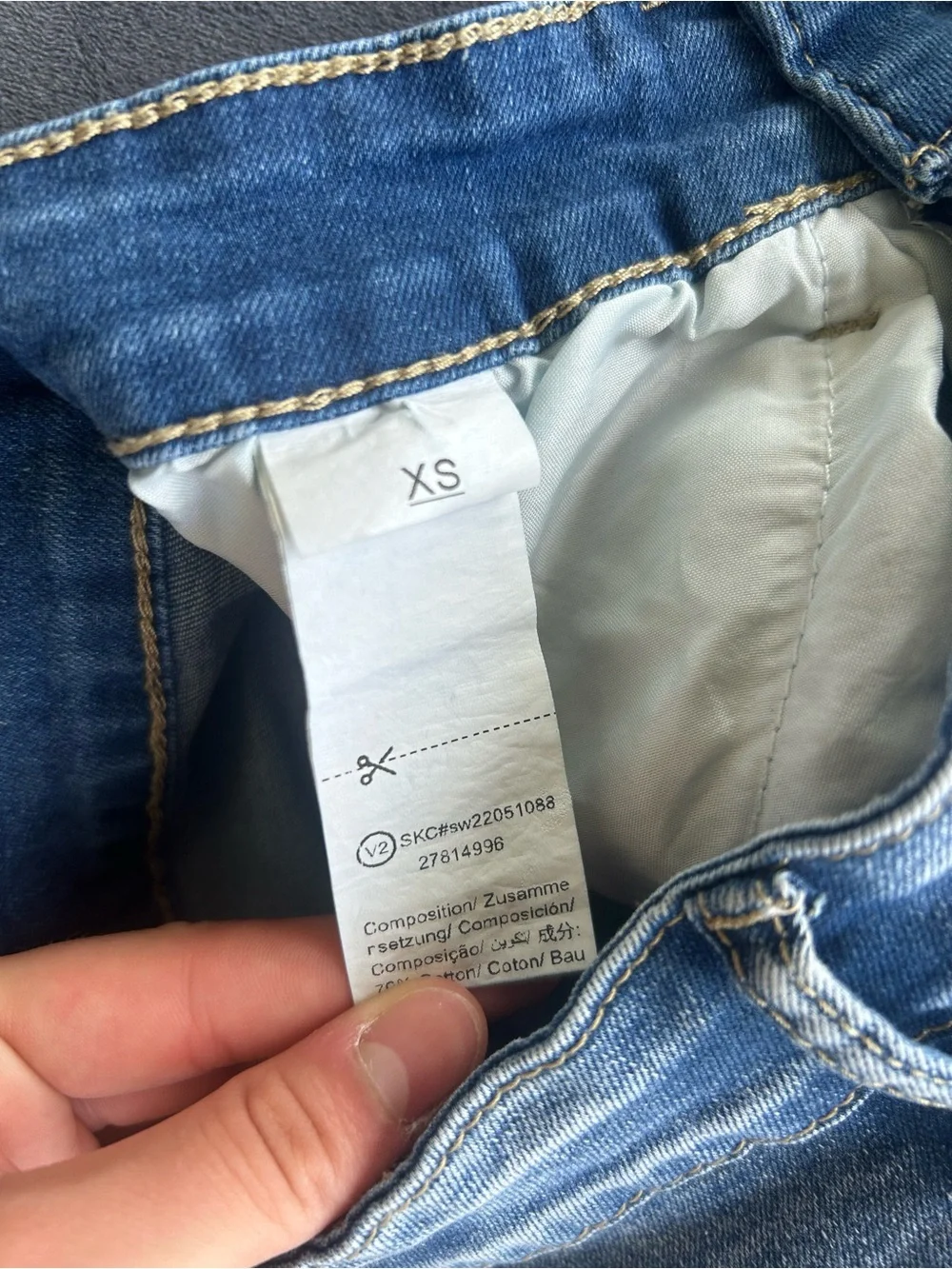 Distressed High-Waist Blue Denim Shorts